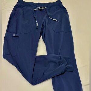 Med Couture Navy Jogger Scrub Pants; Size Small